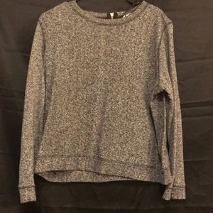 Black/grey top with rose gold zipper